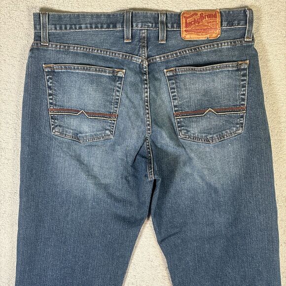 Vintage Lucky Brand Jeans Men’s Size 34R Classic Fit Medium Wash Wide Leg Y2K - Picture 8 of 11